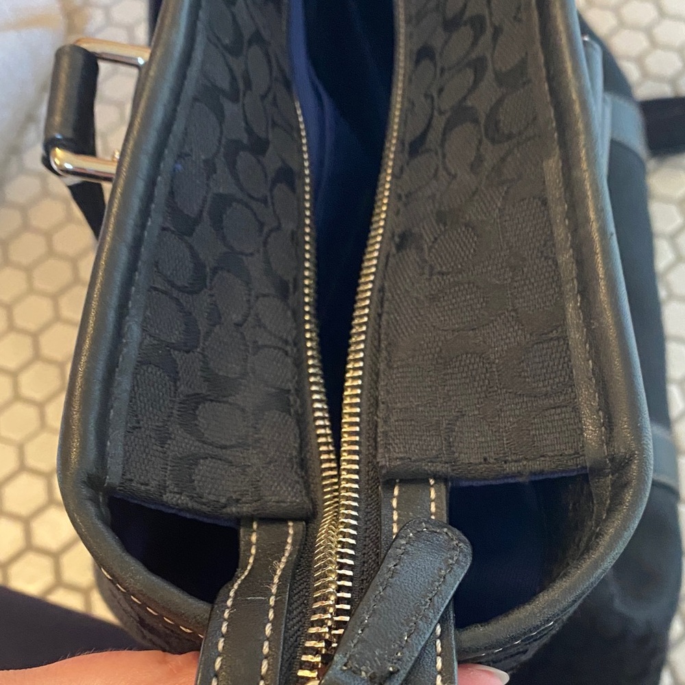 Coach Black Monogram Tote - Picture 4 of 7